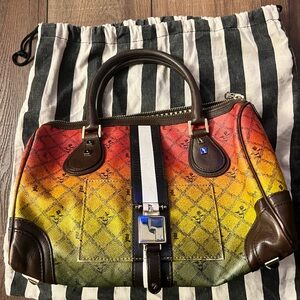 L.A.M.B. Gradient Satchel with Black and Brown Accents